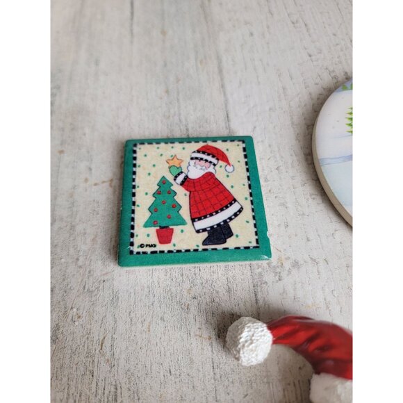 Vintage Santa Claus variety magnet snowman set tree decor - Picture 4 of 7
